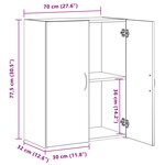 vidaXL Meuble de Bureau - Chêne Artisan - 60 x 32 x 77 5 cm - Bois d'ingénierie