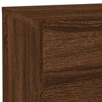 vidaXL Table de chevet avec lumières LED chêne marron 70x36x40 5 cm