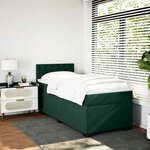 vidaXL Sommier à lattes de lit et matelas Vert foncé 80x200 cm Velours