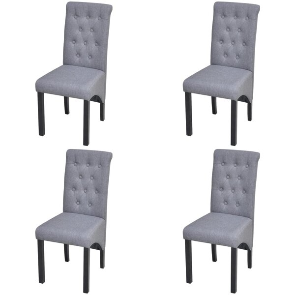 vidaXL Chaises à manger lot de 4 gris clair tissu
