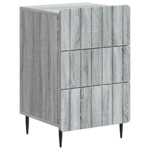 vidaXL Cabinet de chevet Sonoma gris 43 x 41 x 68 cm Bois d'ingénierie