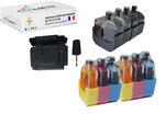 2 kits de recharge compatibles hp 301/302/304/305/62 xl 62xl - 1 noir + 1 couleurss