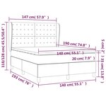vidaXL Sommier à lattes de lit avec matelas Noir 140x190 cm Similicuir