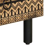 vidaXL Meuble TV noir 70x33 5x46 cm bois massif manguier brut