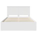 vidaXL Cadre de lit Blanc 140 x 190 cm Bois de pin massif