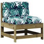 vidaXL Salon de jardin 8 Pièces avec coussins bois de pin imprégné