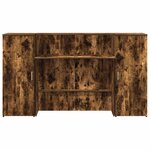 vidaXL Bureau de réception chêne fumé 180x50x103 5cm bois d'ingénierie