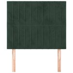 vidaXL Tête de lit Vert foncé 90x5x118/128 cm Velours
