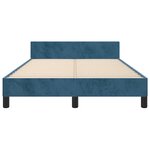 vidaXL Cadre de lit sans matelas bleu foncé 120x200 cm velours