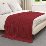 vidaXL Couvertures à jeter 6 Pièces Rouge Bordeaux 200 x 150 cm Toison