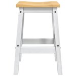 vidaXL Tabouret de bar 2 pc Blanc et Cire de Miel 44 x 30 x 63 cm