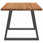 vidaXL Table à manger marron clair bois de chêne massif rectangulaire