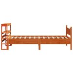 vidaXL Cadre de lit avec tête de lit cire marron 90x190 cm bois de pin