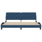 vidaXL Cadre de lit sans matelas bleu 200x200 cm tissu