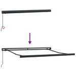 vidaXL Auvent manuel rétractable bordeaux 300x250 cm