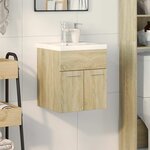 vidaXL Ensemble de meubles de salle de bain 2 Pièces chêne sonoma