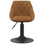 vidaXL Chaises pivotantes à manger lot de 4 marron velours