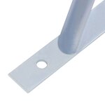 vidaXL Supports pour poteau de clôture 3 Pièces Acier galvanisé