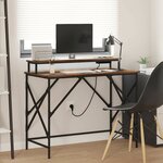 vidaXL Bureau Chêne fumé 100 x 50 x 86.5 cm Bois d'ingénierie