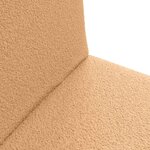 vidaXL Fauteuil de sol ajustable Beige Tissu en laine de mouton