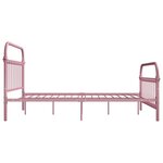 vidaXL Cadre de lit Rose Métal 120 x 200 cm