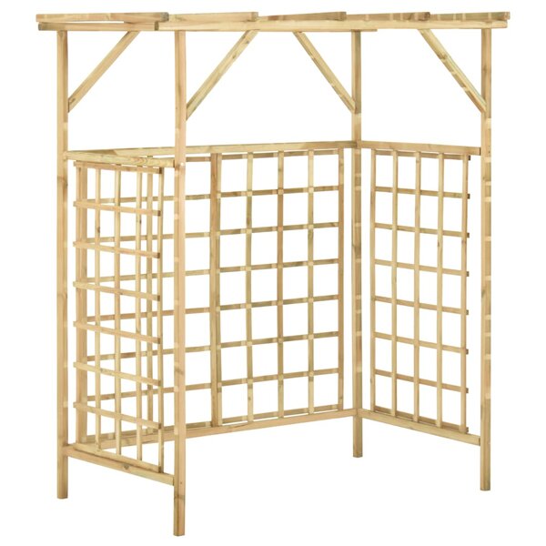vidaXL Pergola de jardin pour poubelles doubles Bois de pin imprégné