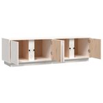 vidaXL Meuble TV Blanc 140x40x40 cm Bois de pin massif