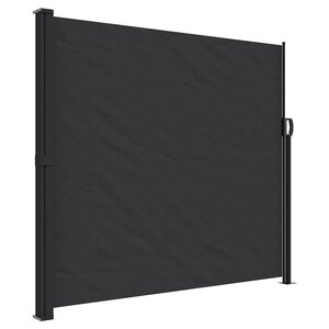 vidaXL Auvent latéral rétractable noir 180x600 cm