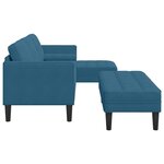 vidaXL Ensemble de Canapés avec coussin 2 Pièces Bleu Polyester
