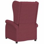 vidaXL Fauteuil inclinable électrique à oreilles rouge bordeaux tissu