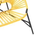 vidaXL Chaise œuf de jardin noir et jaune résine tressée