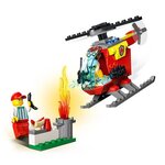 Lego 60318 city fire l'hélicoptere des pompiers  jouet pour filles et garçons +4 ans  figurine pompier et brique de démarrage