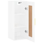 vidaXL Armoire murale blanc brillant 34 5x34x90 cm bois d'ingénierie