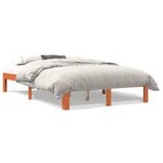 vidaXL Cadre de lit sans matelas cire marron 120x200cm bois pin massif