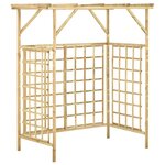 vidaXL Pergola de jardin pour poubelles doubles Bois de pin imprégné