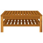 Salon de jardin meuble d'extérieur ensemble de mobilier 4 pièces avec coussin crème bois d'acacia solide 02_0016073