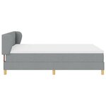 Lit Box Spring vidaXL avec Matelas - Gris clair  140x190 cm  Tissu
