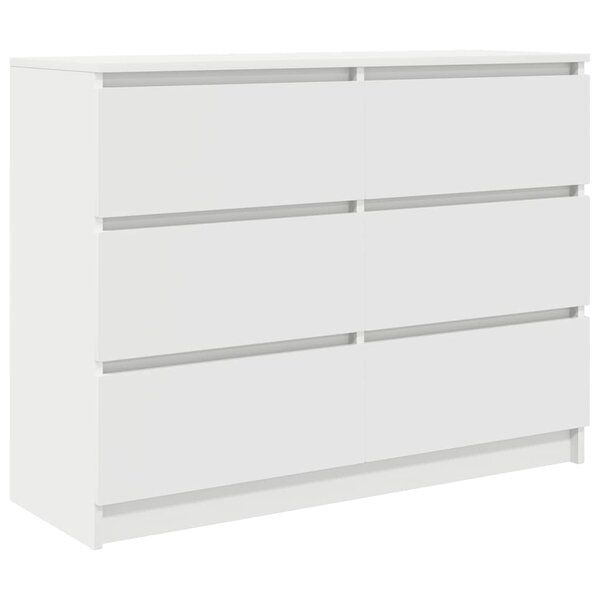 vidaXL Buffet blanc 100x35x76 cm bois d'ingénierie