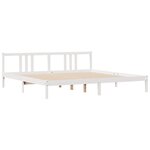 vidaXL Cadre de lit sans matelas blanc 200x200 cm bois massif de pin