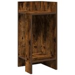 vidaXL Tables d'appoint 2 Pièces avec étagère chêne fumé 25 5x27x60 cm