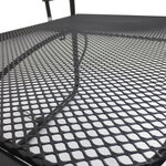 Table suspendue pour balcon dim. 60L x 56 5l cm hauteur réglable 3 niveaux métal époxy noir