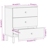vidaXL Table de chevet 50x33x60 cm bois de manguier massif