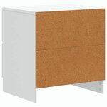 vidaXL Cabinet de chevet avec tiroir 2 Pièces Blanc 43 x 34 5 x 44 5 cm