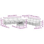 vidaXL Ensemble de canapés d'extérieur 9 pc Blanc et anthracite