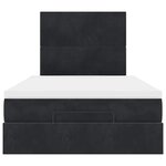 vidaXL Cadre de lit ottoman avec matelas noir 120x200 cm velours