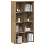 vidaXL Bibliothèque chêne artisanal 66x30x130 cm bois d'ingénierie
