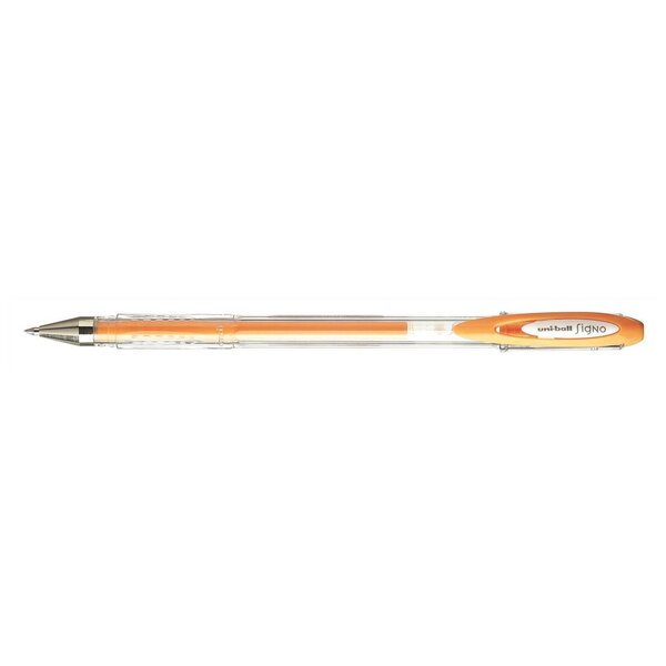 Roller encre gel Signo UM120AC pointe moyenne 0 7mm Orange Pastel x 12 UNI-BALL