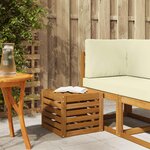 vidaXL Banc de Jardin Naturel 43 x 43 x 37 cm Bois d'Acacia Massif
