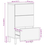vidaXL Buffet noir 40x33x75 cm bois d'ingénierie