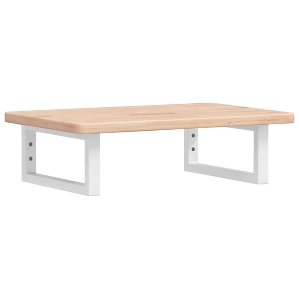 vidaXL Étagère de vasque murale acier et bois de chêne massif